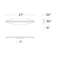 Load image into Gallery viewer, Vera LED Vanity Wall Light - line drawing.
