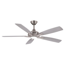 Load image into Gallery viewer, Dyno LED Ceiling Fan in Brushed Nickel / Silver / Silver / Aged Wood.
