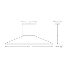 Load image into Gallery viewer, E=MC2 LED Linear Pendant Light - line drawing.
