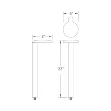 Load image into Gallery viewer, Eclipse LED Path Light - line drawing.
