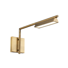 Load image into Gallery viewer, Eero LED Swing Arm Light in Aged Brass.
