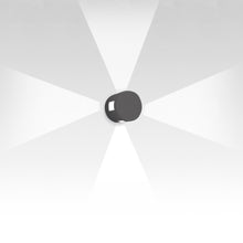 Load image into Gallery viewer, Effetto Round Outdoor LED Wall Light in Anthracite Grey/11W/4 Beam Wide Flood.
