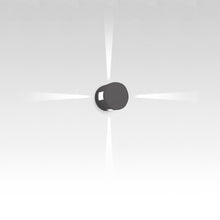 Load image into Gallery viewer, Effetto Round Outdoor LED Wall Light in Anthracite Grey/11W/4 Beam Narrow Spot.
