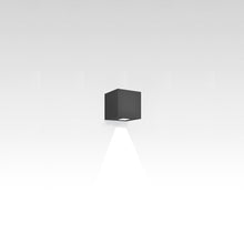 Load image into Gallery viewer, Effetto Square Outdoor LED Wall Light in Anthracite Grey/1 Beam Wide Flood.
