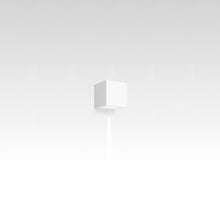 Load image into Gallery viewer, Effetto Square Outdoor LED Wall Light in White Ral9002/1 Beam Narrow Spot.

