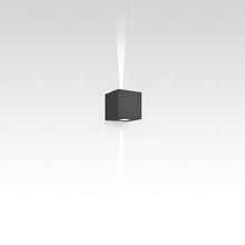 Load image into Gallery viewer, Effetto Square Outdoor LED Wall Light in Anthracite Grey/2 Beam Narrow Spot.
