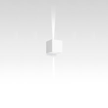 Load image into Gallery viewer, Effetto Square Outdoor LED Wall Light in White Ral9002/2 Beam Narrow Spot.
