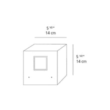 Load image into Gallery viewer, Effetto Square Outdoor LED Wall Light - line drawing.

