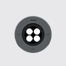 Load image into Gallery viewer, Ego Drive-Over Round Outdoor LED Ceiling Light in Large (3000K/10 Degrees).
