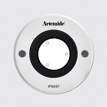 Load image into Gallery viewer, Ego Round Recessed Outdoor LED Ceiling Light in White RAL9002/Medium (3000K/10 Degrees).
