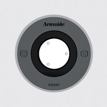 Load image into Gallery viewer, Ego Round Recessed Outdoor LED Ceiling Light in Stainless Steel/Medium (3000K/10 Degrees).
