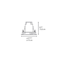 Load image into Gallery viewer, Ego Round Recessed Outdoor LED Ceiling Light - line drawing.
