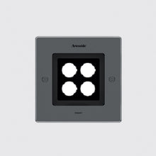 Load image into Gallery viewer, Ego Square Recessed Outdoor LED Ceiling Light in Stainless Steel/Large (3000k/38 Degrees).
