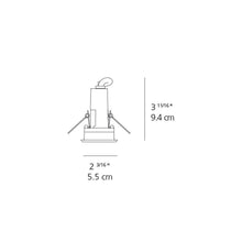 Load image into Gallery viewer, Ego Square Recessed Outdoor LED Ceiling Light - line drawing.
