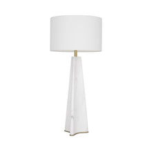 Load image into Gallery viewer, Benson Table Lamp in Honed White Marble.
