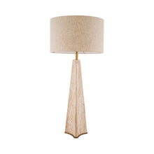 Load image into Gallery viewer, Benson Table Lamp in Travertine.
