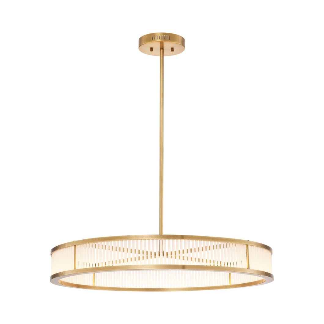 Thibaud LED Chandelier in Antique Brass.