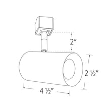 Load image into Gallery viewer, 2″ Koto Sylo™ Track Head - line drawing.
