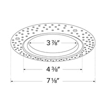 Load image into Gallery viewer, 3" Round Flush Mount Trim Adaptor - line drawing.
