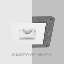 Load image into Gallery viewer, 4" Square Flush Mount Trim Adaptor in Detail.
