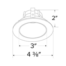 Load image into Gallery viewer, Pex™ 3″ Round Deep Reflector - line drawing.
