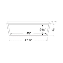 Load image into Gallery viewer, Sky Panels XL with 3-CCT Switch LED Ceiling Light - line drawing.
