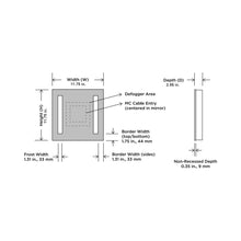 Load image into Gallery viewer, Acclaim LED Fog Free Mirror - line drawing.
