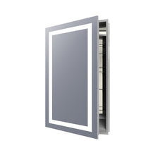 Load image into Gallery viewer, Ambiance LED Mirrored Cabinet in Small/Left Door Swing.
