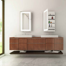 Load image into Gallery viewer, Ambiance LED Mirrored Cabinet in bathroom.
