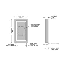 Load image into Gallery viewer, Ambiance LED Mirrored Cabinet - line drawing.
