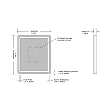 Load image into Gallery viewer, Aria LED Lighted Mirror - line drawing.
