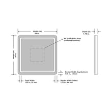 Load image into Gallery viewer, Aria LED Lighted Mirror - line drawing.
