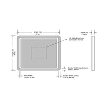 Load image into Gallery viewer, Aria LED Lighted Mirror - line drawing.
