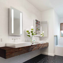 Load image into Gallery viewer, Ascension LED Mirrored Cabinet in bathroom.
