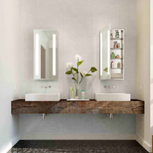 Load image into Gallery viewer, Ascension LED Mirrored Cabinet in bathroom.
