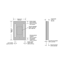 Load image into Gallery viewer, Ascension LED Mirrored Cabinet - line drawing.
