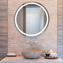 Load image into Gallery viewer, Eternity LED Lighted Mirror in bathroom.
