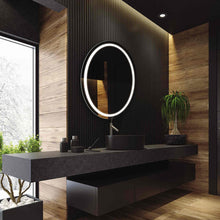 Load image into Gallery viewer, Eternity LED Lighted Mirror in bathroom.
