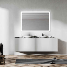 Load image into Gallery viewer, Eyla LED Lighted Mirror in bathroom.
