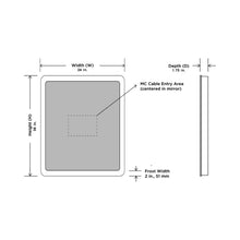 Load image into Gallery viewer, Eyla LED Lighted Mirror - line drawing.
