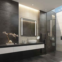 Load image into Gallery viewer, Fusion LED Lighted Mirror in bathroom.
