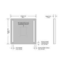 Load image into Gallery viewer, Fusion LED Lighted Mirror - line drawing.
