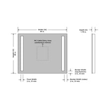 Load image into Gallery viewer, Fusion LED Lighted Mirror - line drawing.

