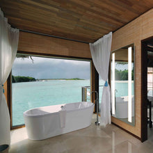 Load image into Gallery viewer, Fusion LED Wardrobe Mirror in bathroom.
