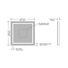 Load image into Gallery viewer, Integrity LED Lighted Mirror - line drawing.

