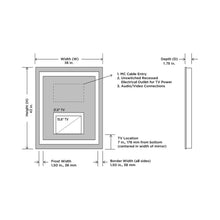 Load image into Gallery viewer, Integrity LED Lighted Mirror TV - line drawing.
