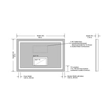 Load image into Gallery viewer, Integrity LED Lighted Mirror TV - line drawing.

