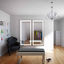 Load image into Gallery viewer, Integrity LED Wardrobe Mirror in bedroom.
