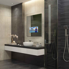 Load image into Gallery viewer, Loft Mirror TV in bathroom.
