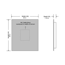 Load image into Gallery viewer, Serenity LED Lighted Mirror - line drawing.
